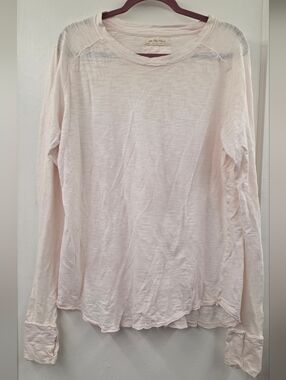 Free People Arden Tee Dreamt Kiss Boho Oversized Slouchy Long Sleeve XS